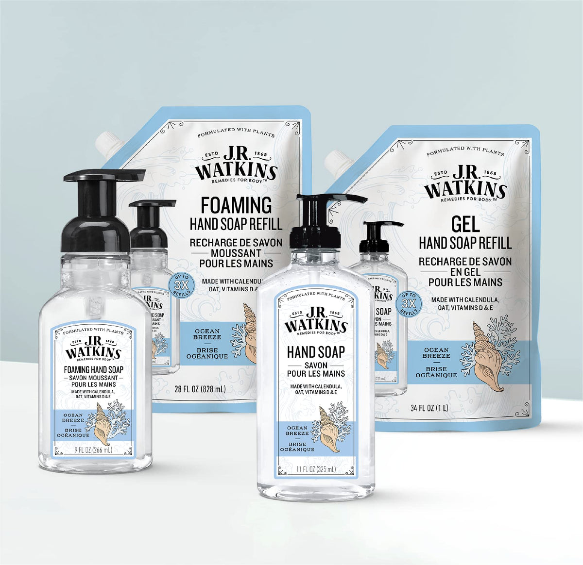 J.R. Watkins creamy foam texture close-up showing gentle lather benefit