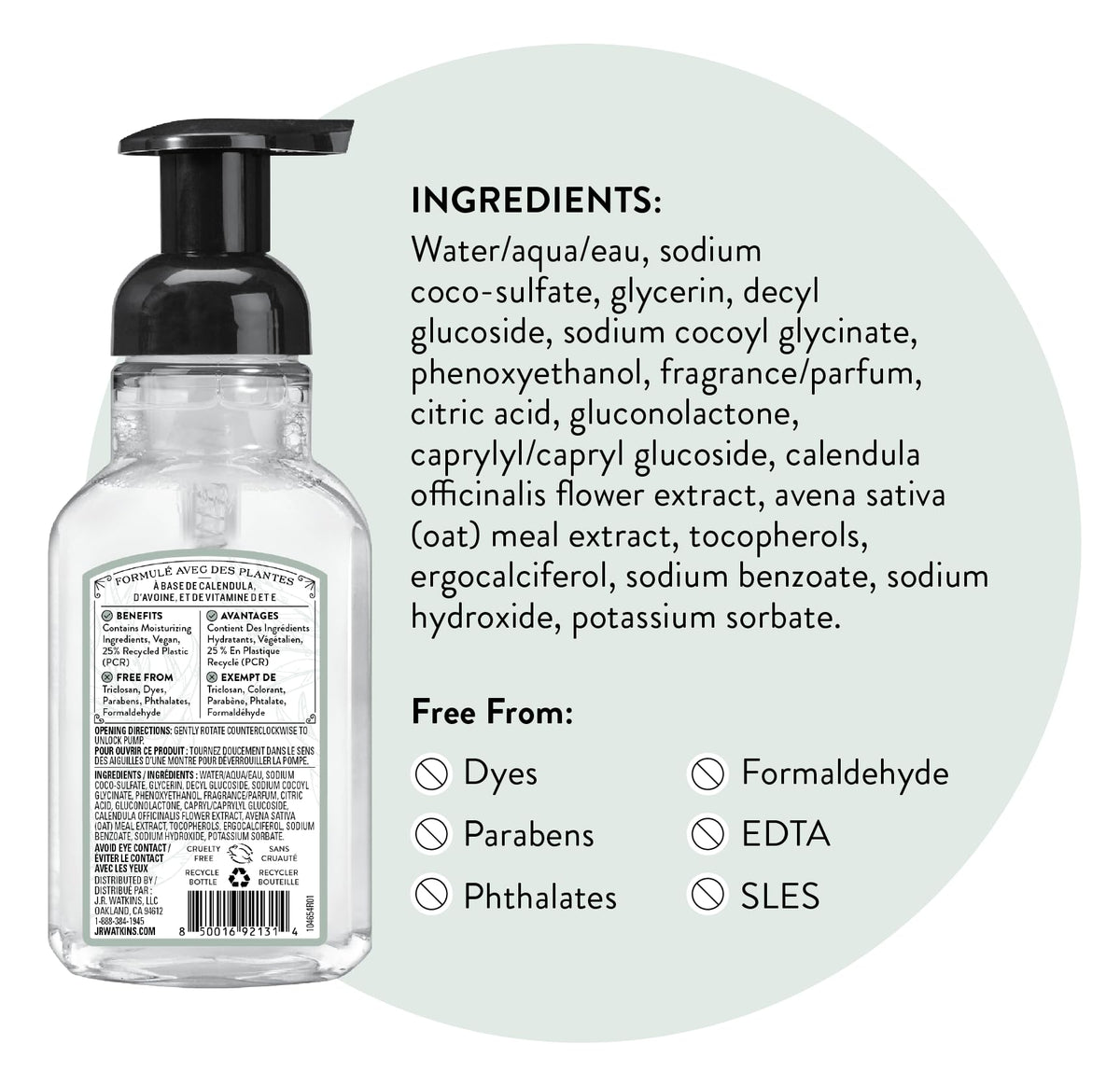 J.R. Watkins bottle on kitchen sink conveying convenient everyday use and refreshment