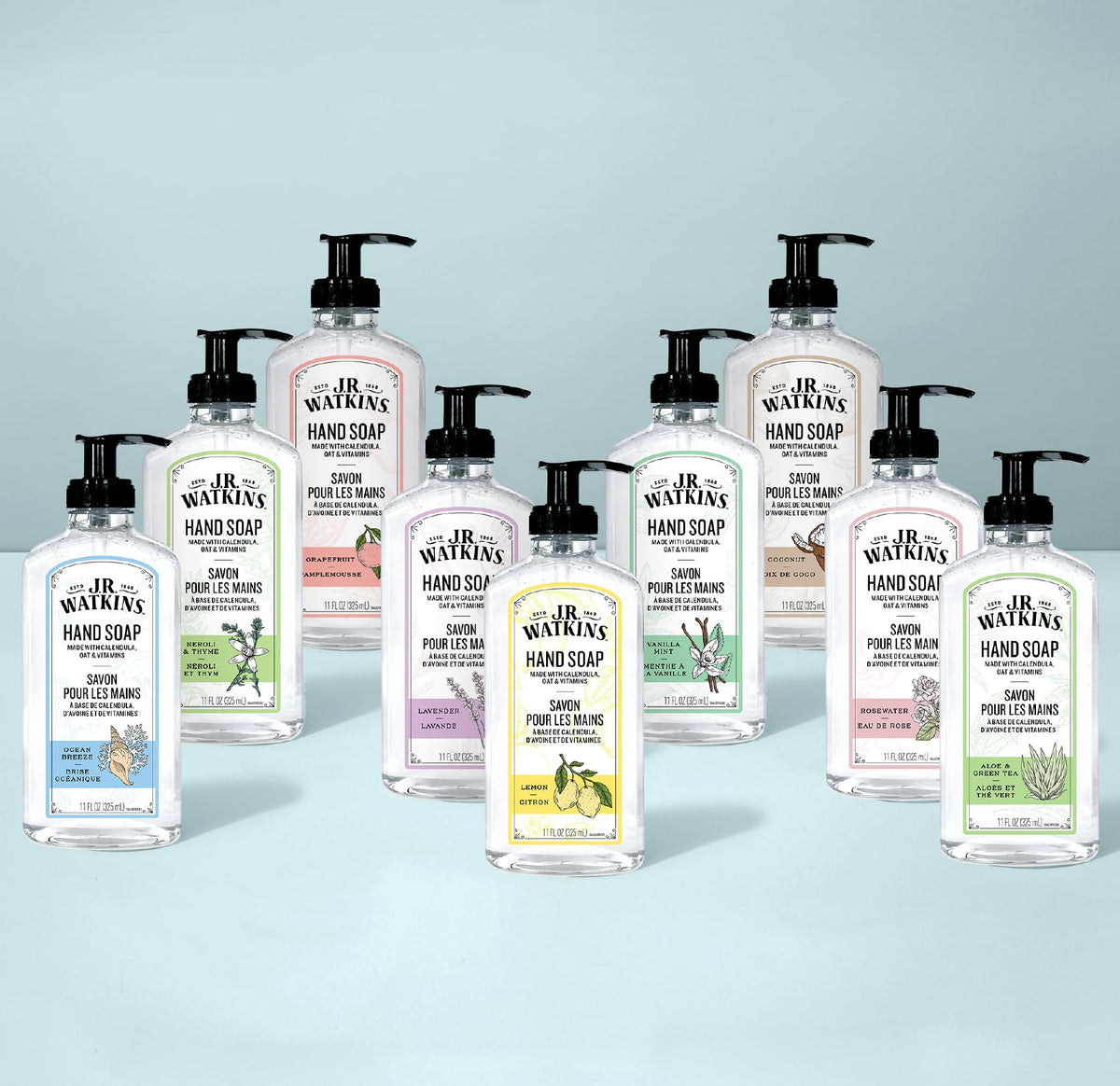 J.R. Watkins label close-up showing ingredients list and cruelty-free certification