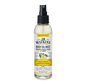 J.R. Watkins front bottle showing lemon cream scent and moisturizing benefit