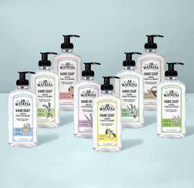 J.R. Watkins hand washing scene demonstrating effective, non-drying cleanse