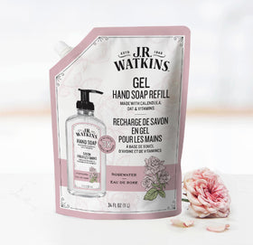 J.R. Watkins gel texture close-up displaying moisturizing plant-based lather