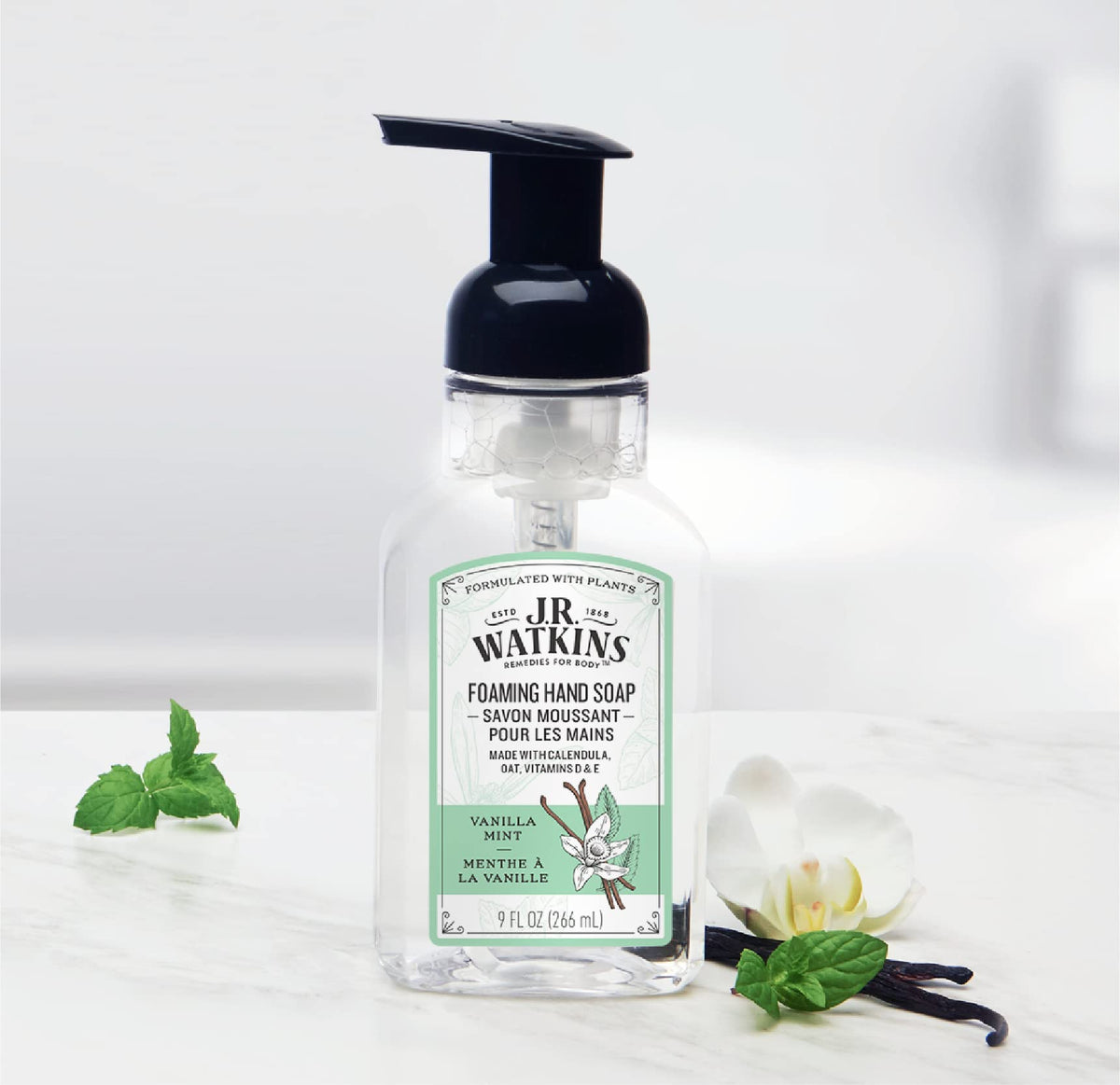 J.R. Watkins in-use at kitchen sink providing quick, refreshing cleansing