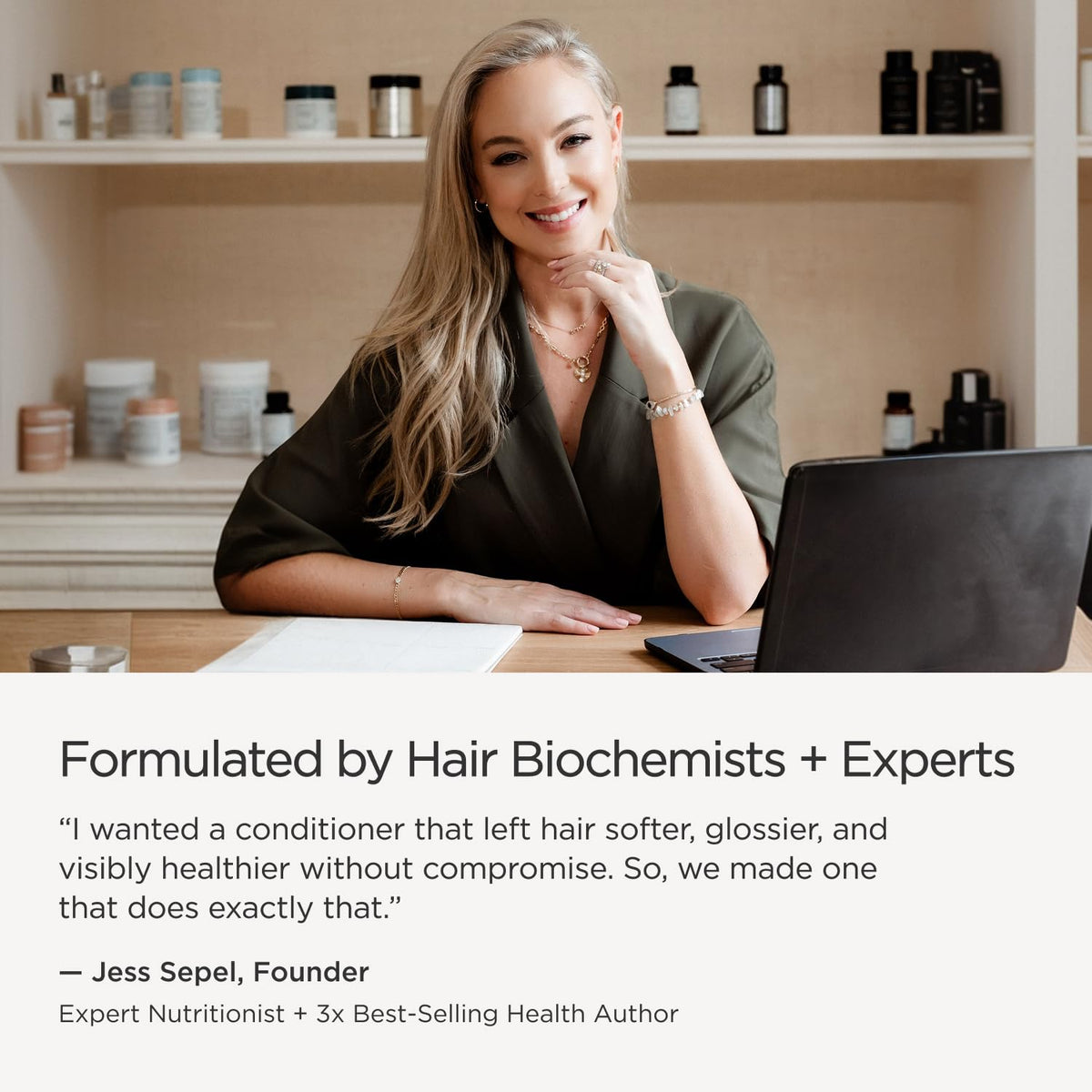 JSHealth before and after hair strand comparison showing reduced breakage
