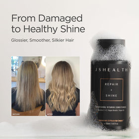 JSHealth label close-up highlighting ingredients and clear branding