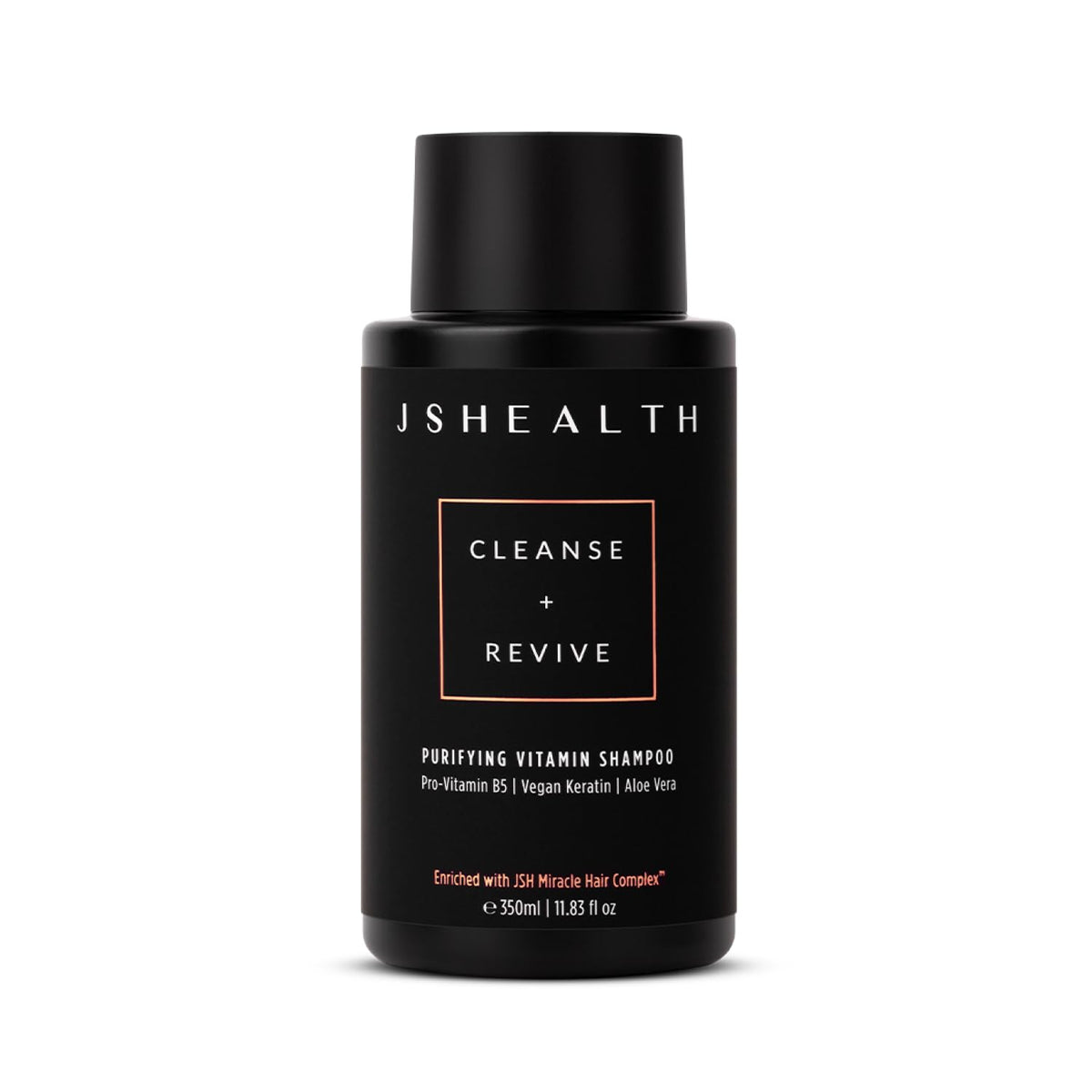 JSHealth front bottle showing label and clean design benefit