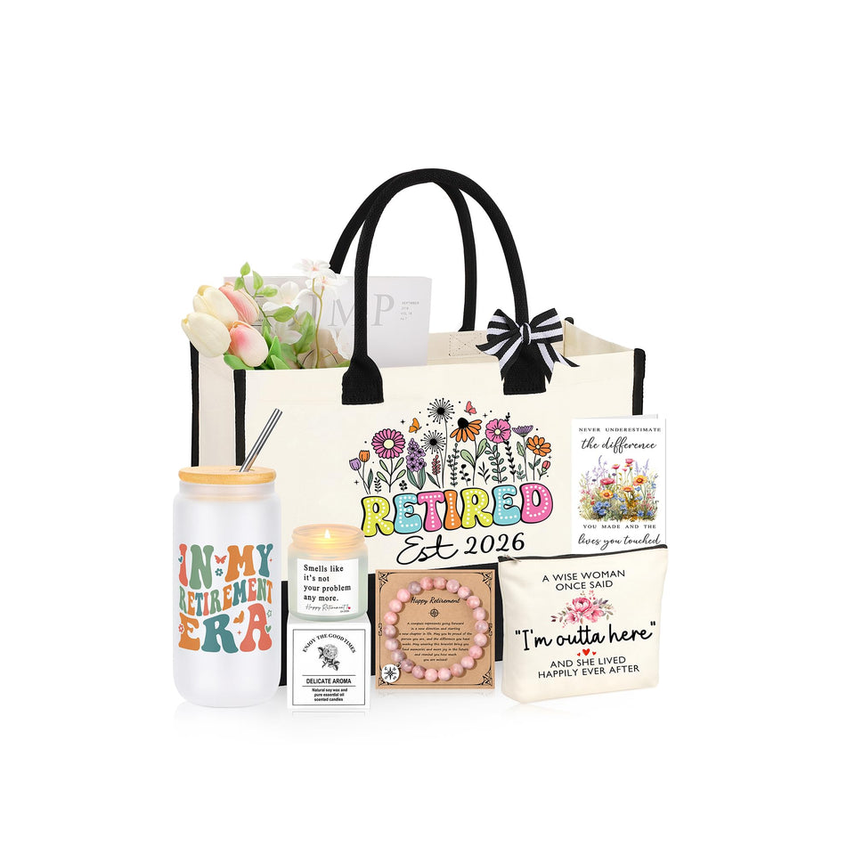 JTENGTOP front view of full retirement gift set showing all included items and presentation benefit