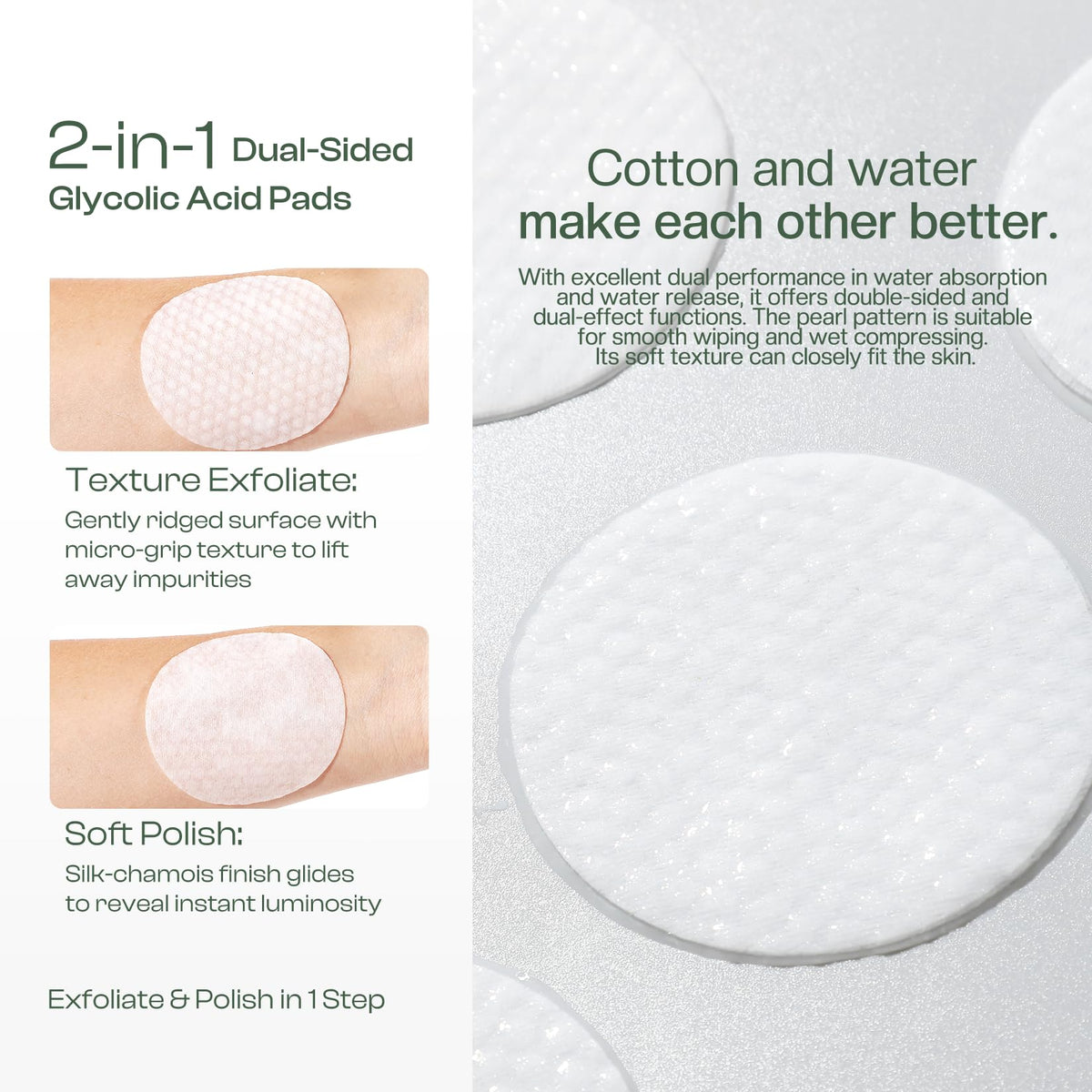 Jtopyrt pad saturated with serum illustrating potent exfoliating solution