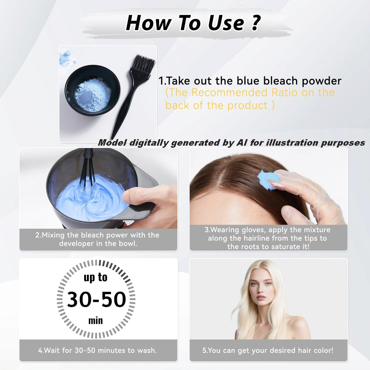 JUANCHI size and scale next to hair tools convenient 100g pack