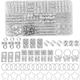 JUCCPUL front packaging showing complete 200-piece braid jewelry set and box