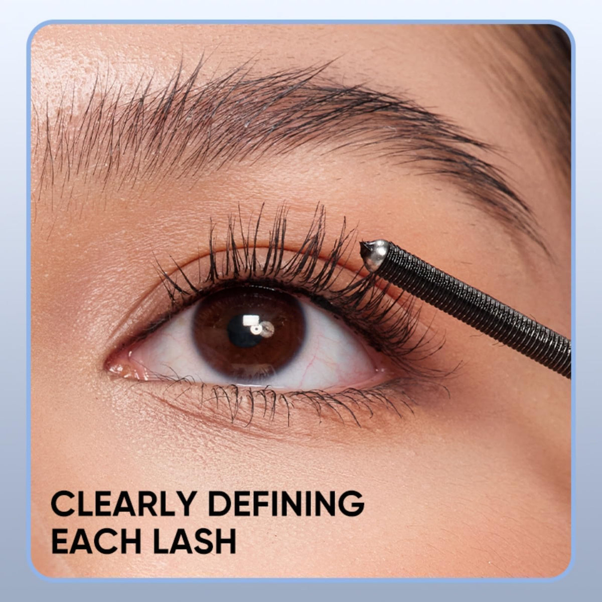JUDYDOLL before and after lashes showing lengthening fibers and curl