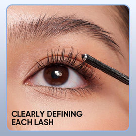 JUDYDOLL before and after lashes showing lengthening fibers and curl