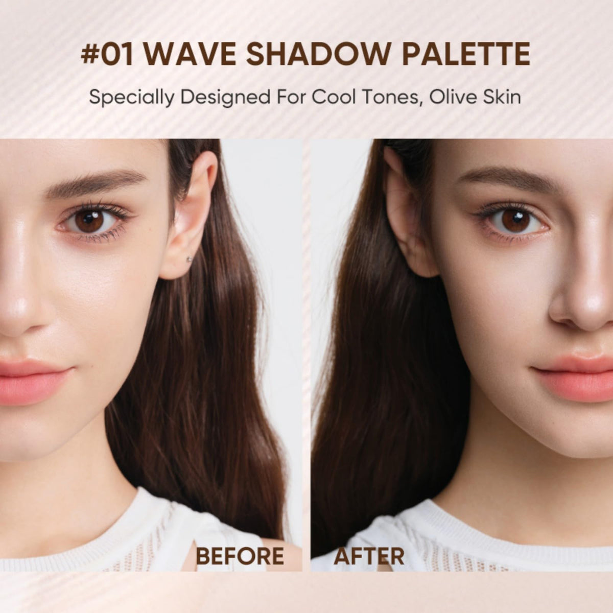 JUDYDOLL matte highlighter pan showing soft brightening without shimmer