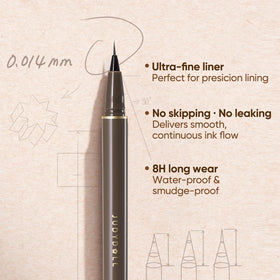 JUDYDOLL deep brown ink stroke demonstrating smooth, even pigment