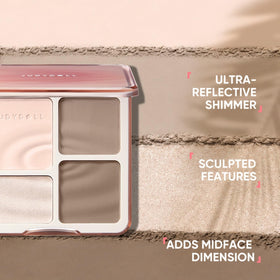 JUDYDOLL texture swatches on skin showing blendable, buildable finish