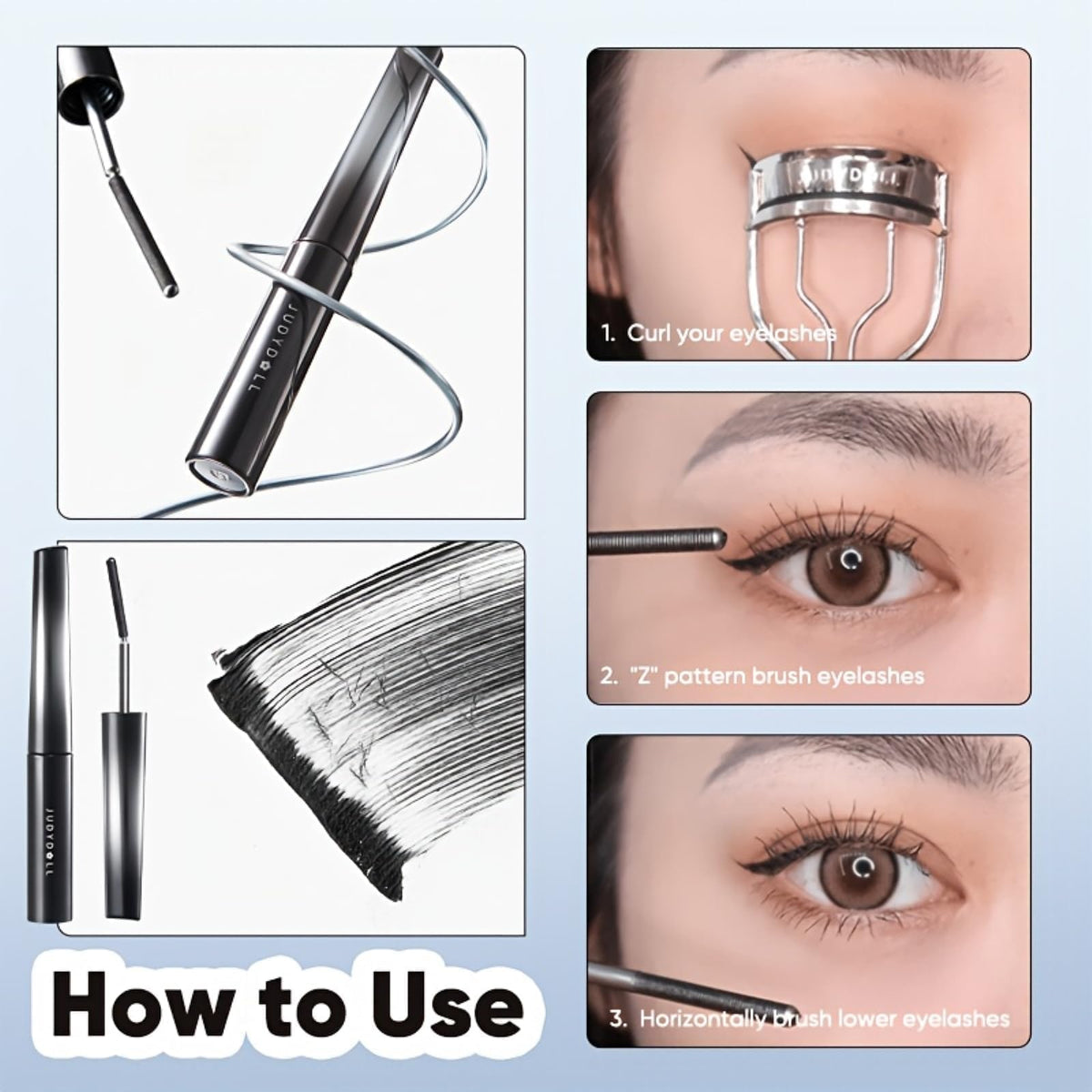JUDYDOLL mascara resisting water in active lifestyle setting