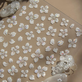 juggssa detailed view of white crystal flower decal showing carving and delicate finish benefit