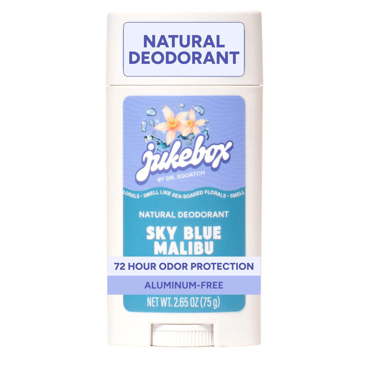 JUKEBOX front packaging showing Sky Blue Malibu scent and benefits