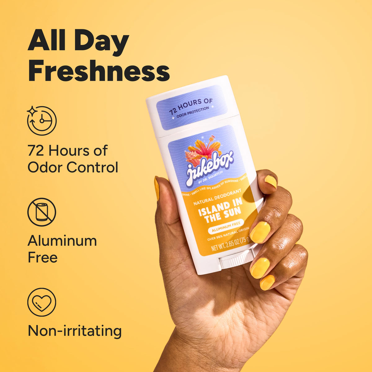 JUKEBOX stick close-up showing smooth buttery texture for easy application