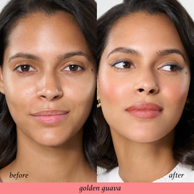 Julep blush applied on cheek highlighting natural, dewy finish and blur
