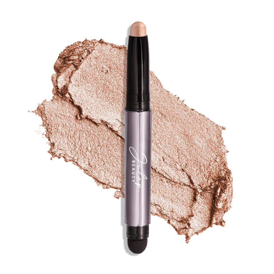 Julep front packaging showing champagne shimmer stick, convenient travel-ready