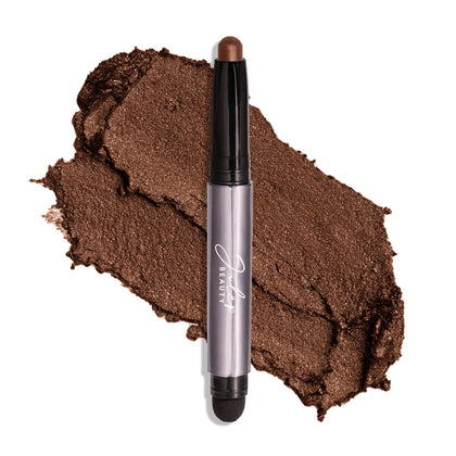 Julep front packaging showing cocoa shimmer stick and brand benefit quick glam