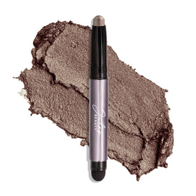 Julep front view of taupe shimmer stick showing shade and cap, easy application benefit