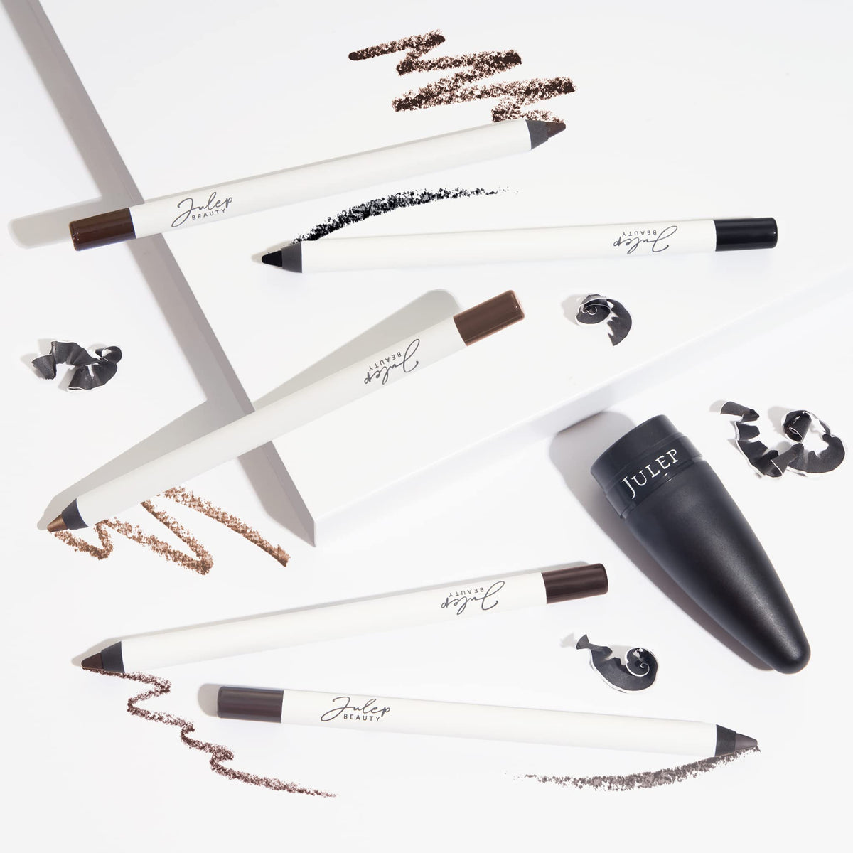 Julep sharpened pencil tip showing precise point for smooth application