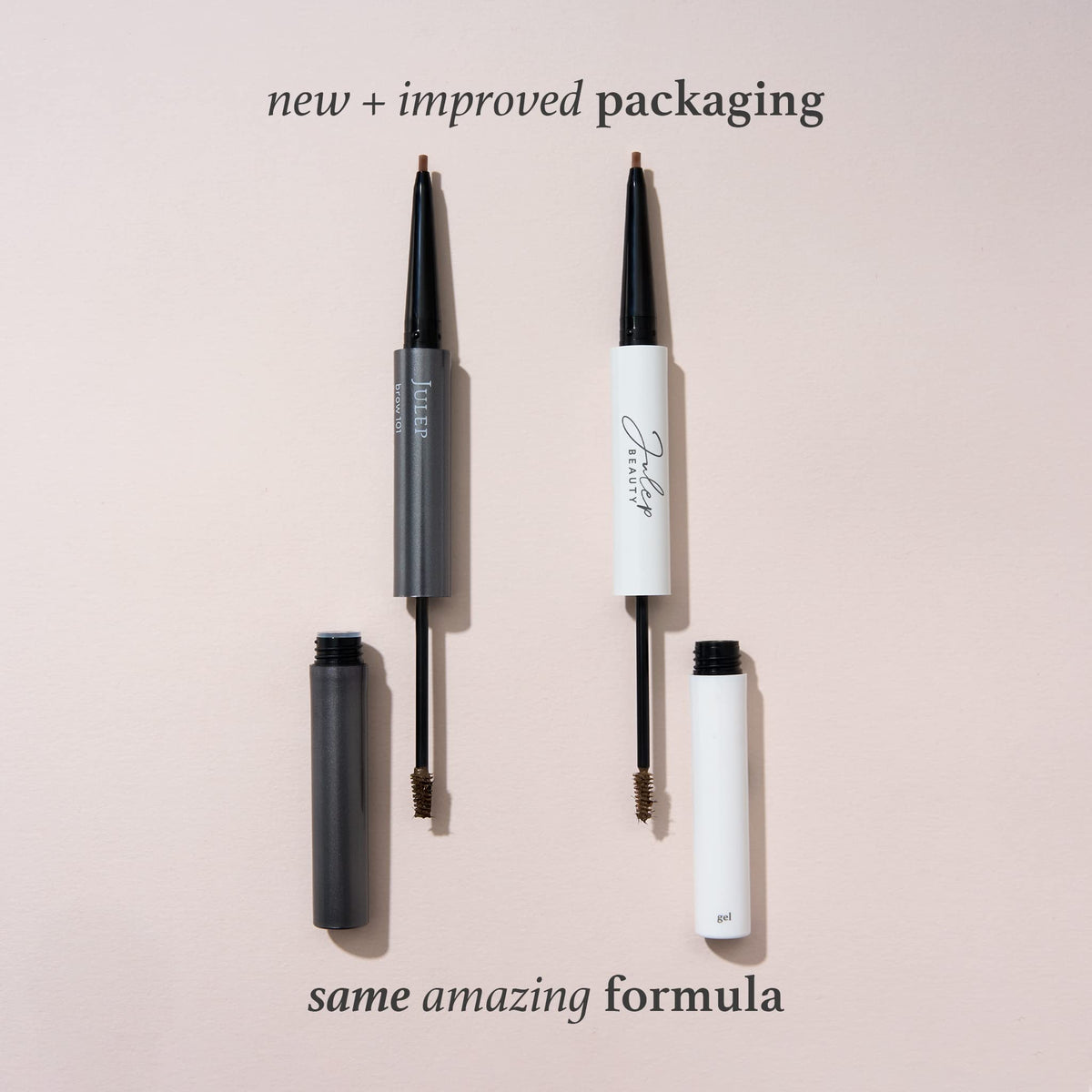 Julep size scale next to fingers showing compact design for on-the-go use