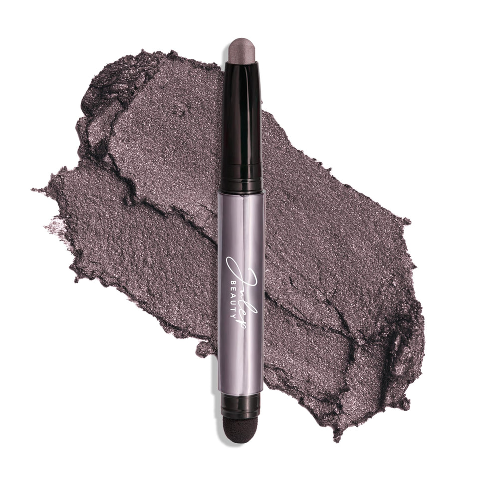 Julep front packaging of Smoky Amethyst showing sleek stick and cap, easy carry