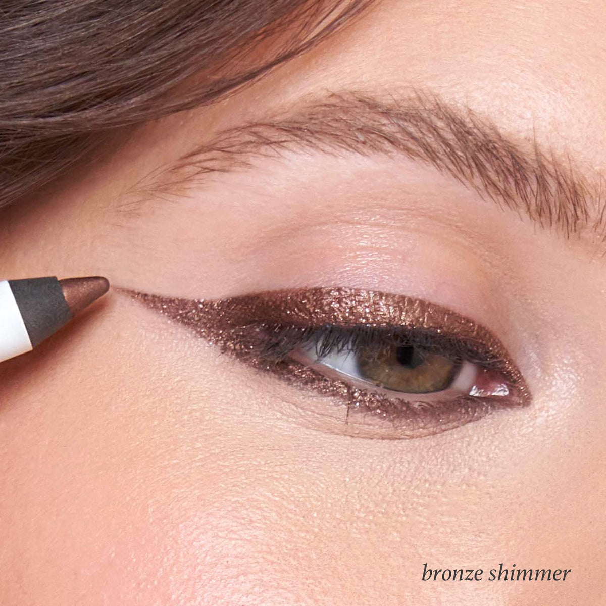 Julep pencil used on waterline demonstrating gentle formula
