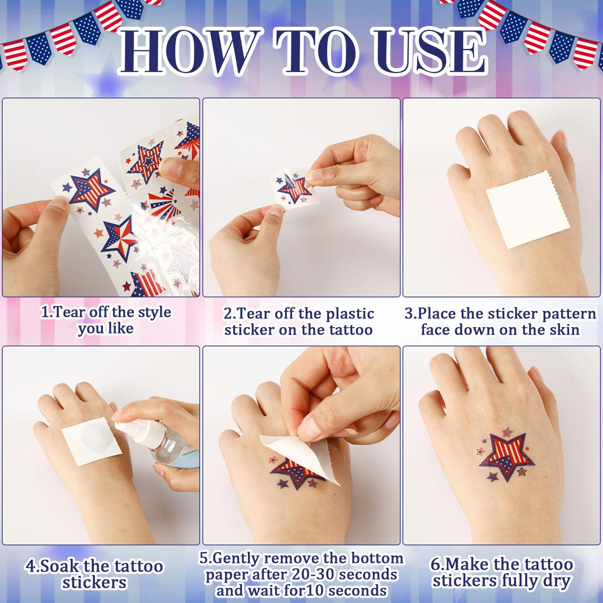 JUNEBRUSHS face makeup use with star tattoo enhancing festive look