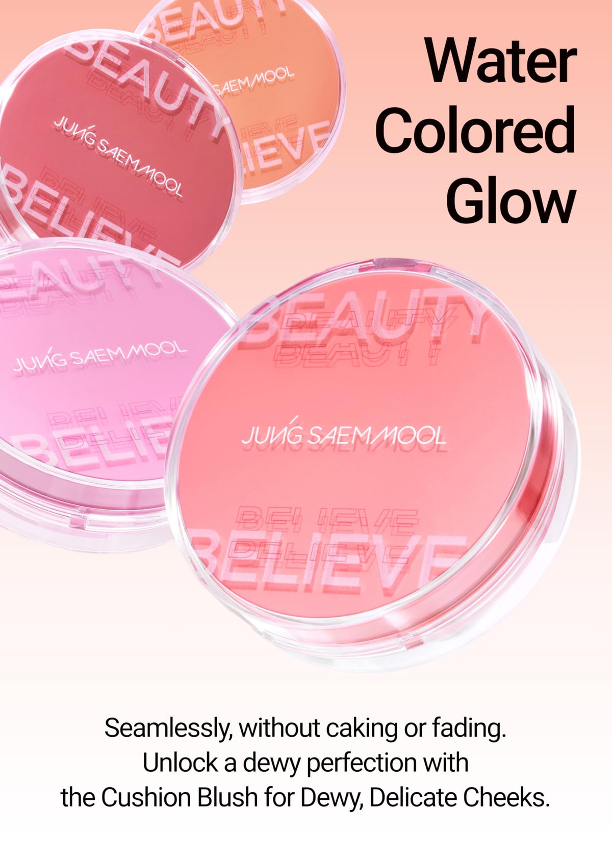 JUNG SAEM MOOL close-up of rubycell puff highlighting precise, even coverage