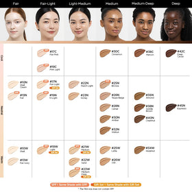 JUNG SAEM MOOL puff next to cushion texture demonstrating smooth product pickup