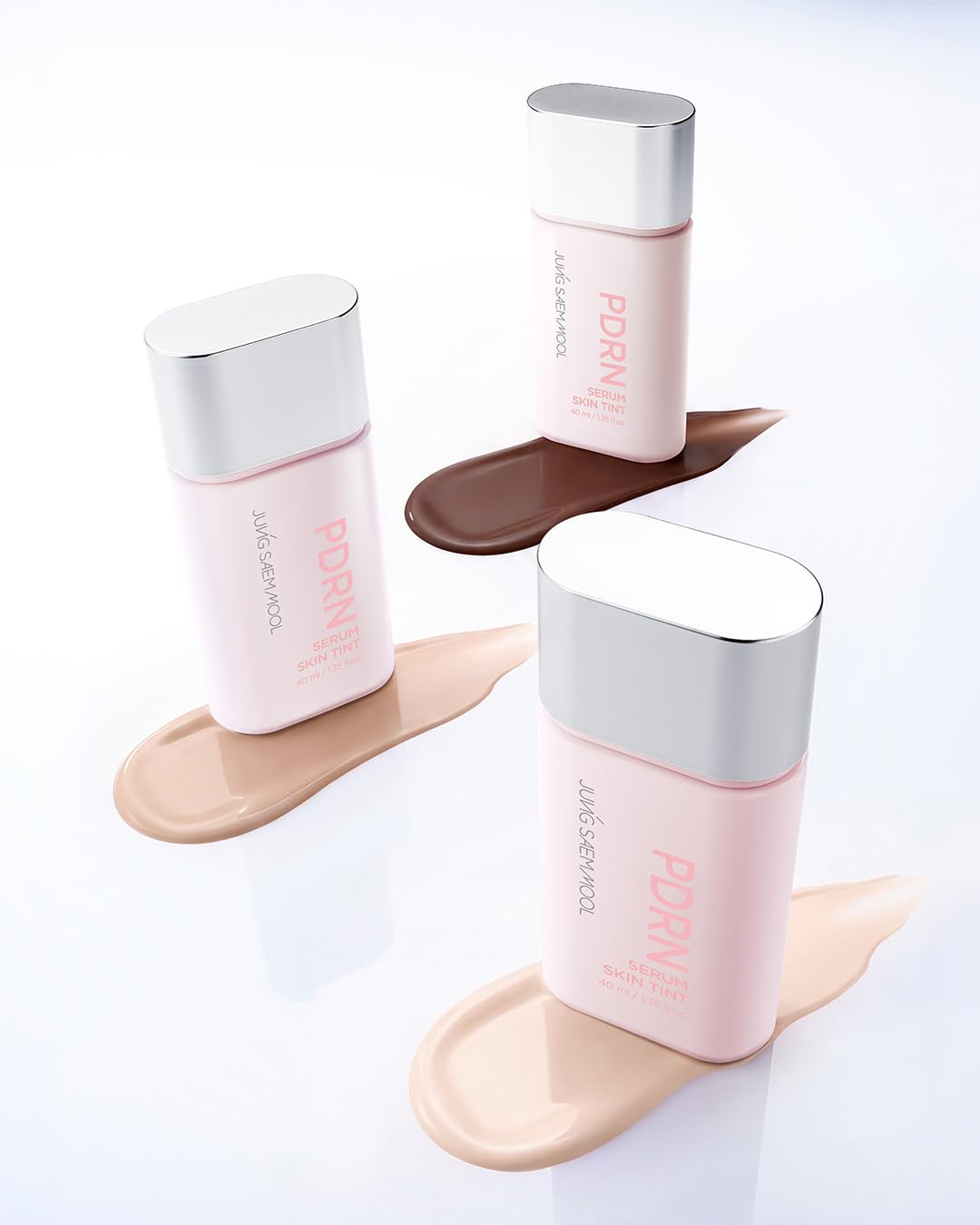 JUNG SAEM MOOL bottle styled on bathroom vanity with mirror, illustrating daily skincare-makeup routine