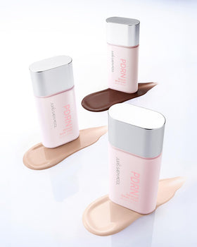 JUNG SAEM MOOL bottle styled on bathroom vanity with mirror, illustrating daily skincare-makeup routine