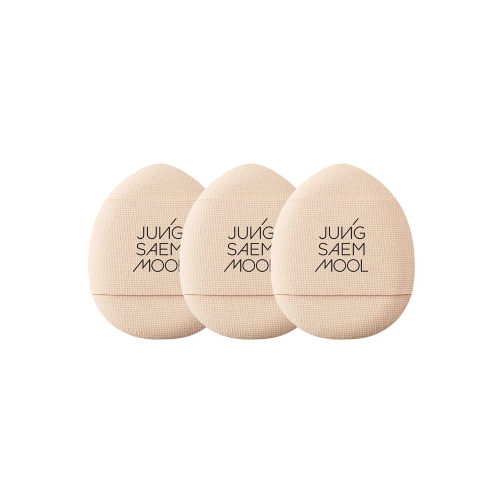 JUNG SAEM MOOL front packaging showing three mini puffs for precise coverage