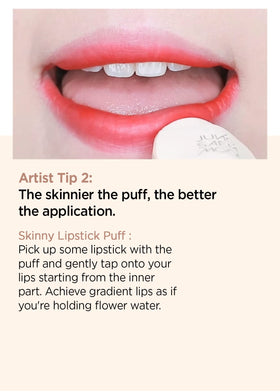 JUNG SAEM MOOL puff used on lips for precise color correction