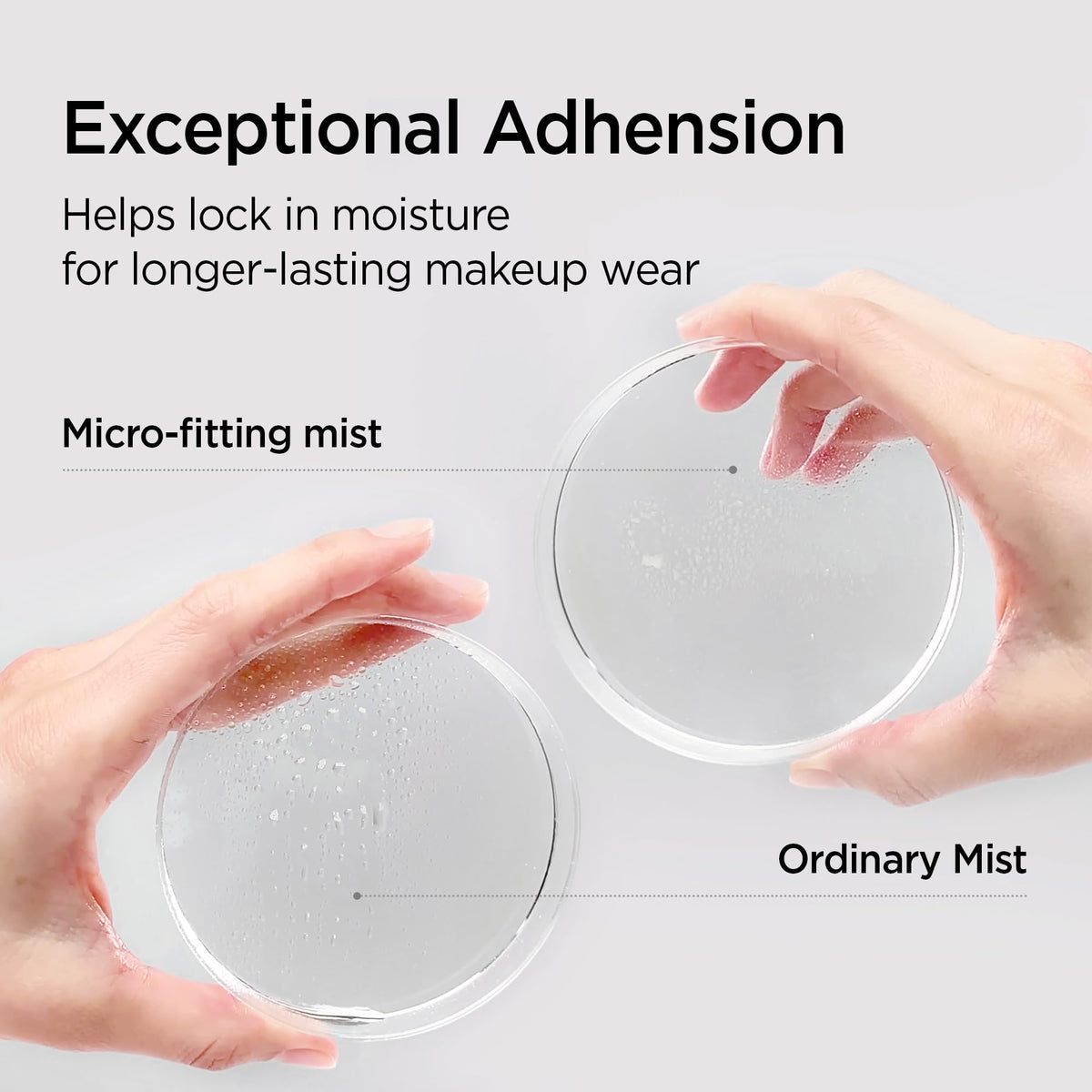 JUNG SAEM MOOL mist on skin texture illustrating hydrated, smooth finish