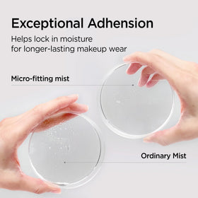 JUNG SAEM MOOL mist on skin texture illustrating hydrated, smooth finish