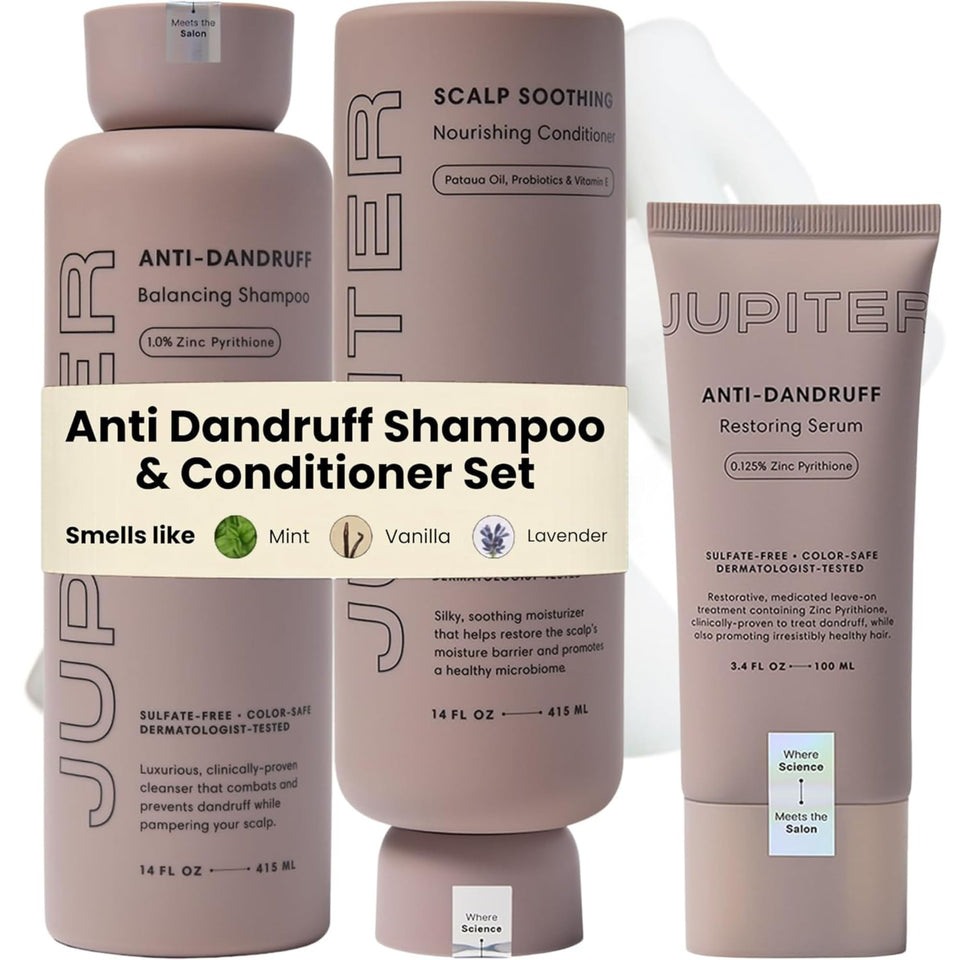 Jupiter front packaging trio showing bottles and labeling for quick identification and clarity