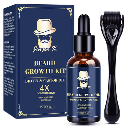 Jurgen K front packaging showing full beard kit and gift-ready box benefit