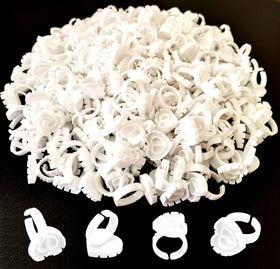 Jusbuya front packaging showing 300 white heart glue cups and benefits