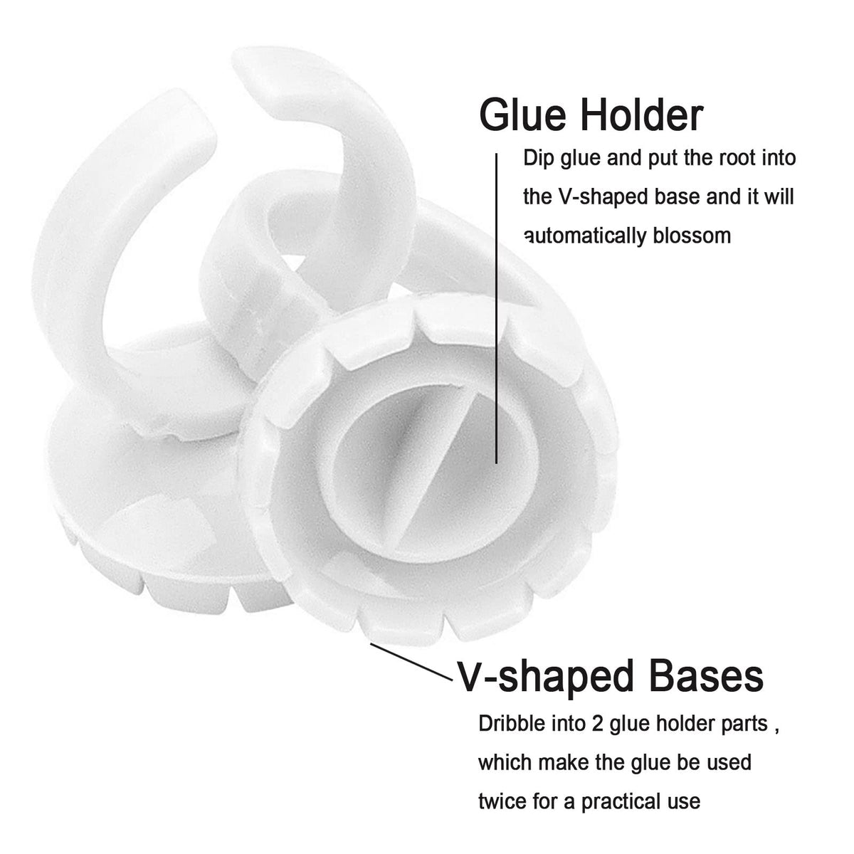 Jusbuya glue ring used for nail pigment demonstration showing multi-use versatility