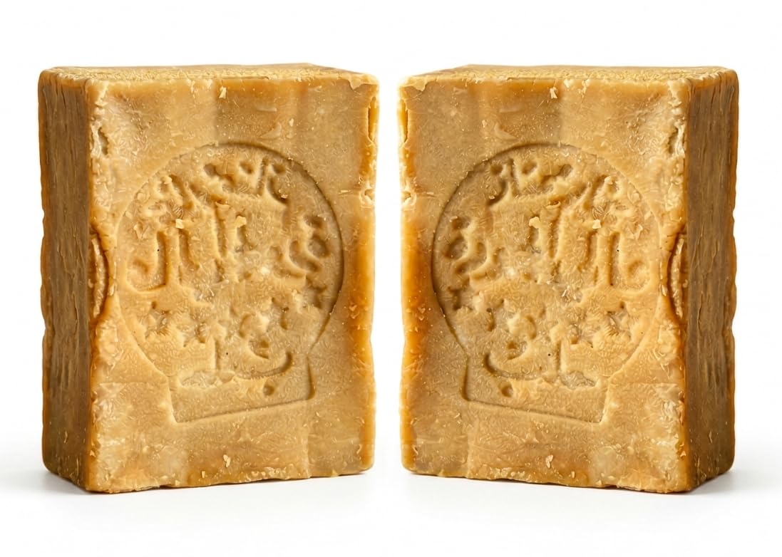 JUSIZA Aleppo soap front packaging showing traditional look and natural benefit