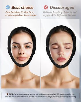 JUSMORE worn during daytime demonstrating discreet jawline support