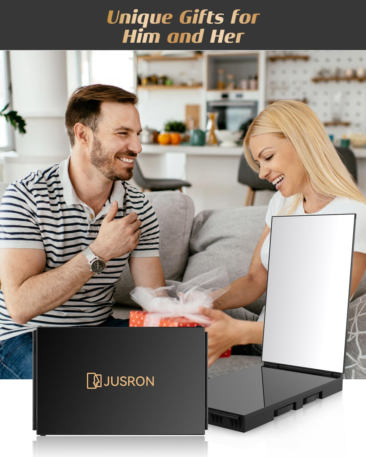 JUSRON included traceless nails and USB cable for easy setup