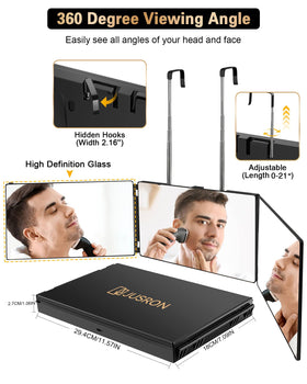 JUSRON side angle folded position showing adjustable viewing benefit