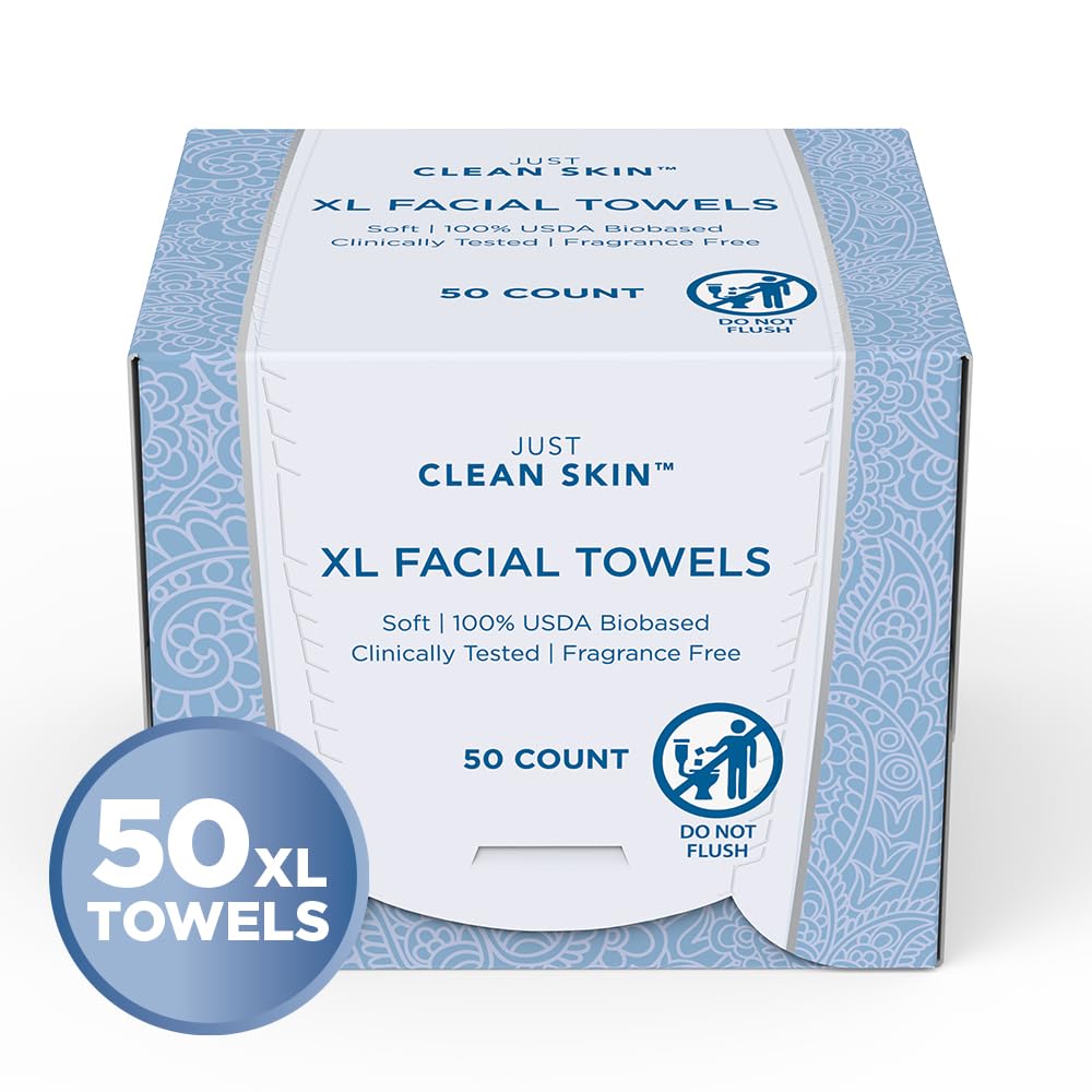 Just Clean Skin single dry towel flat lay showing large size