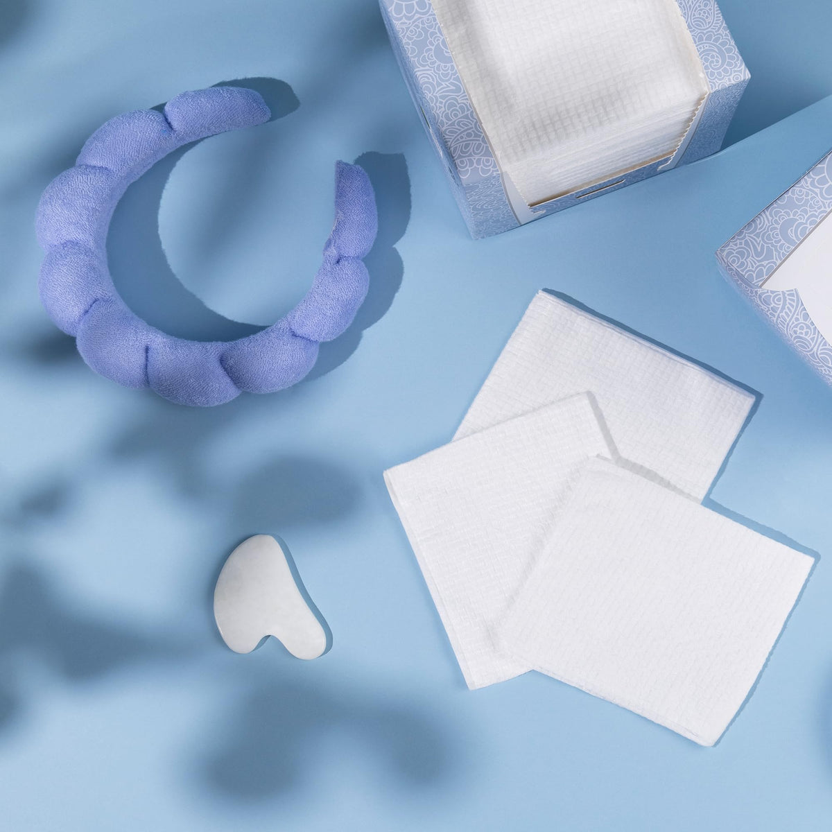 Just Clean Skin towels packed in a travel toiletry bag for convenience